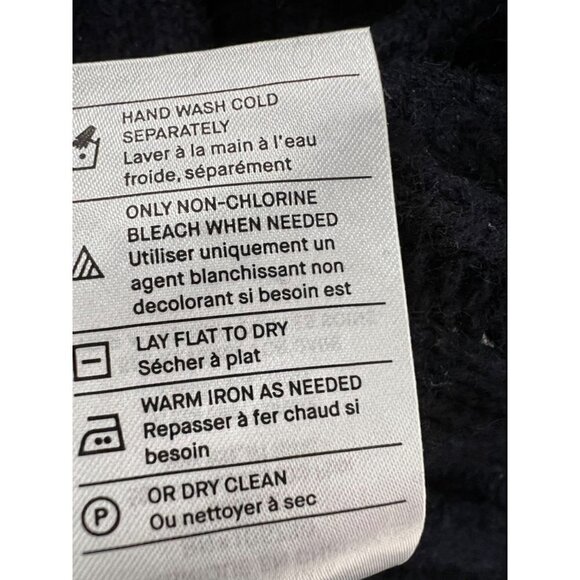 NWT Vince. Size XXS Rib Transfer Full Zip Wool/Cashmere Sweater Navy MSRP $475 - Picture 12 of 15